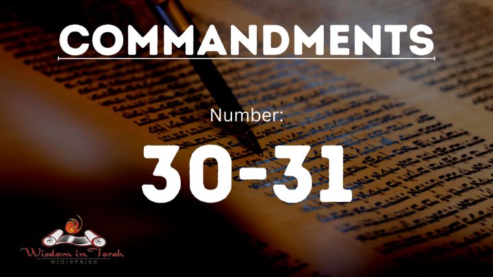 Commandments 30-31